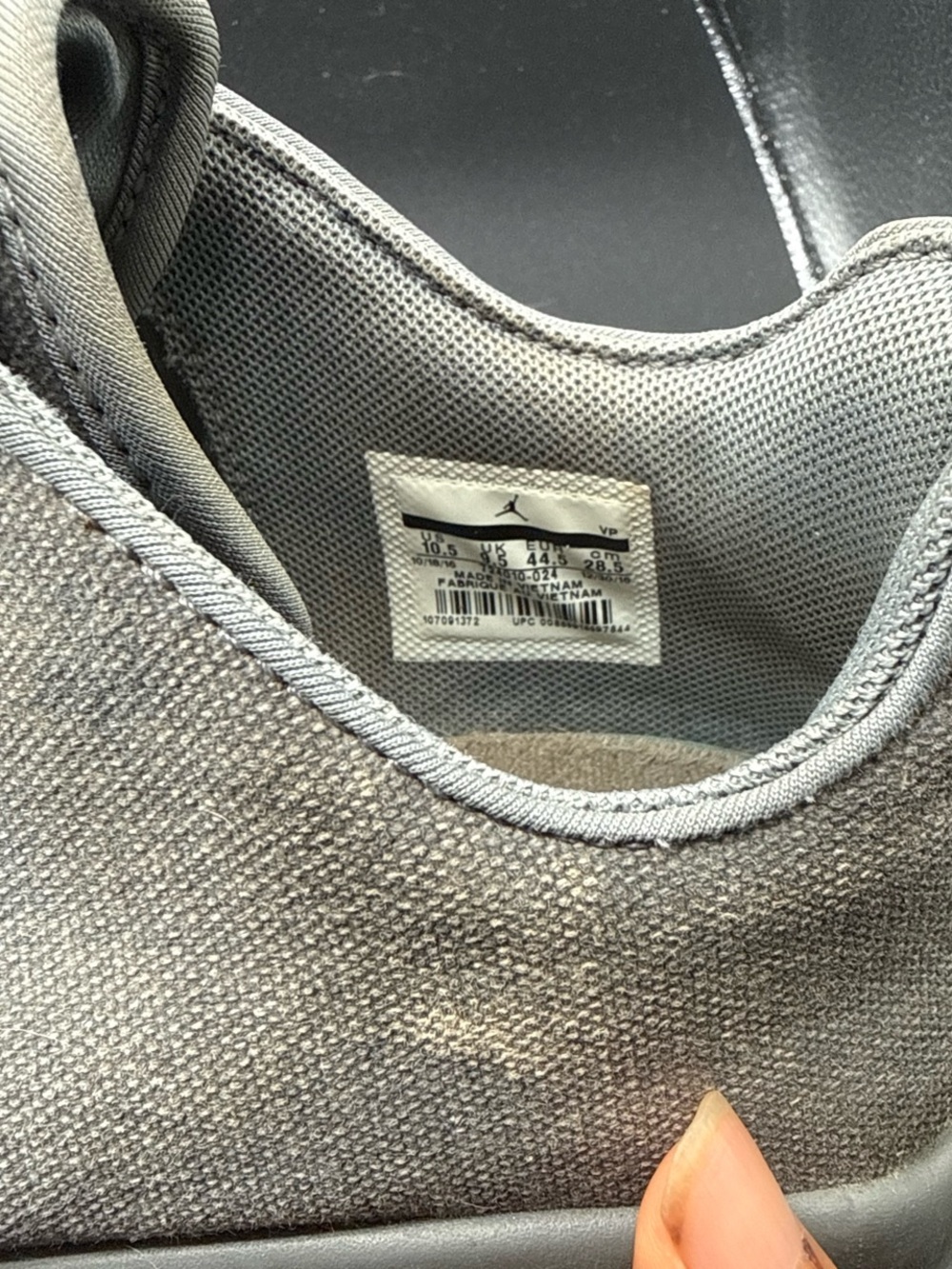 Jordan Low-Profile Grey Textile Sneaker